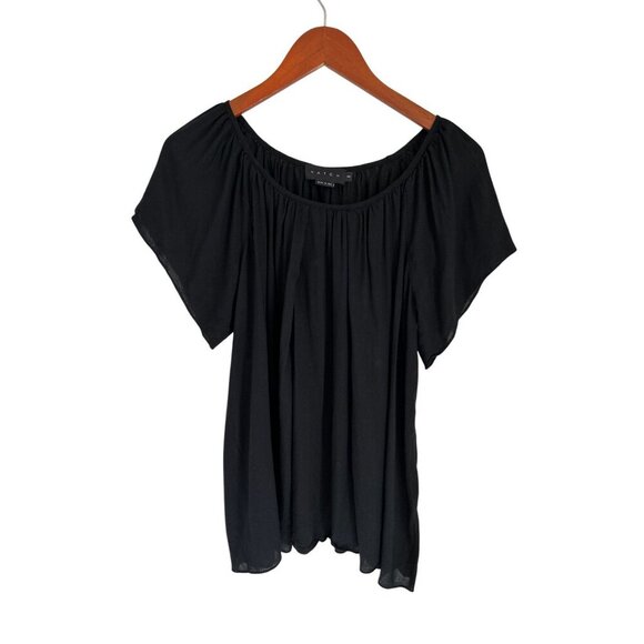 HATCH top black off shoulder a-line blouse maternity Size 1 - Picture 1 of 7